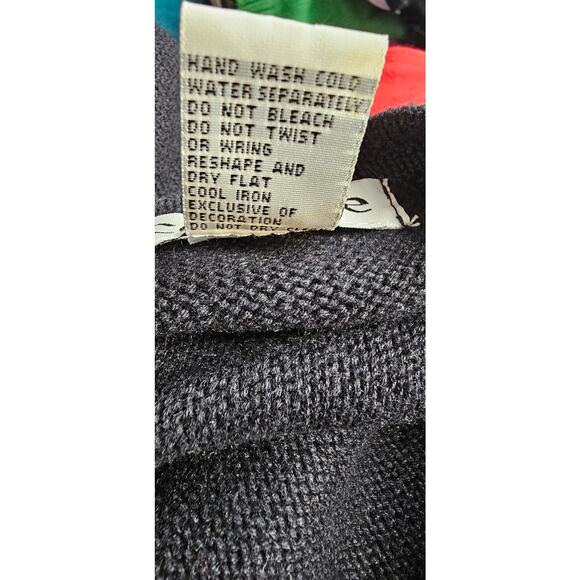 Vintage Christmas‎ Trees Cardigan Sweater 3D Jeweled Embroidered Applique Small - Picture 12 of 12